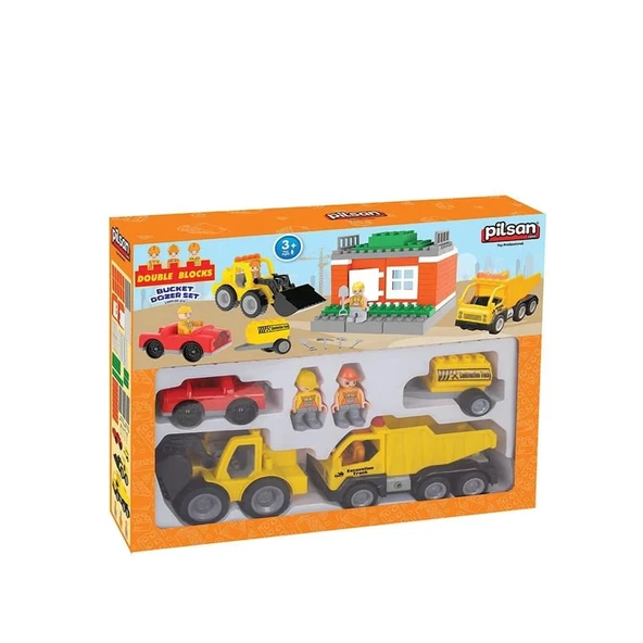 Pilsan Oyuncak Tekerlekli Kepçeli Dozer Seti 03614 ürün görseli 1