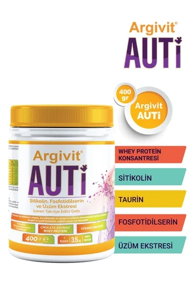 Argivit Auti Taurin Sitikolin Fosfotidilserin ve Üzüm Ekstresi İçeren Gıda Takviyesi 400 gr ürün görseli 1