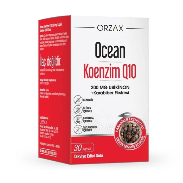 Orzax Ocean Koenzim Q10 200 mg 30 Kapsül ürün görseli 1