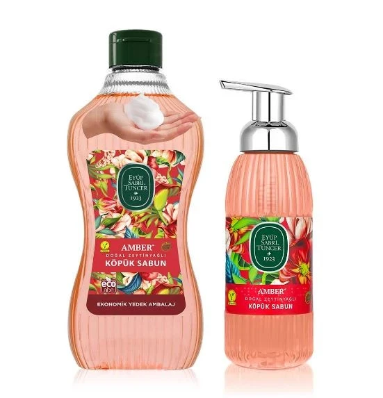 Eyüp Sabri TuncerAmber Doğal Zeytinyağlı Köpük Sabun 1.5 lt + 500 ml - Lansman Set ürün görseli 1