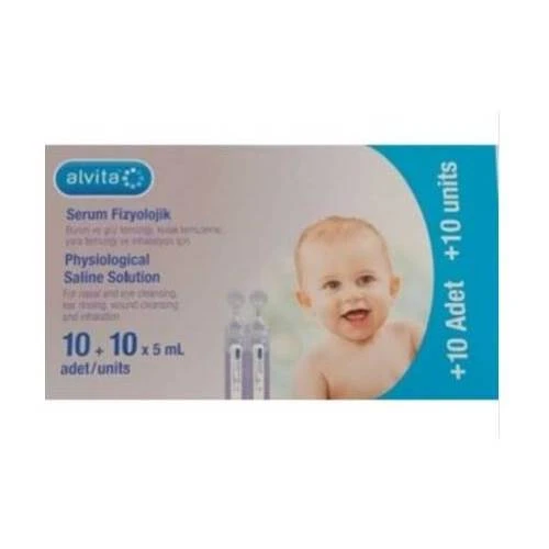 Alvita Serum Fizyolojik 20 Flakon ürün görseli 1