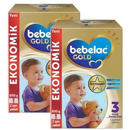 Bebelac Gold 3 Çocuk Devam Sütü 800 gr - 2 Adet ürün görseli 1