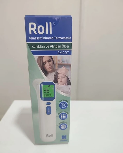 Roll Smart Temassız Kulaktan ve Alından Ateş Ölçer ürün görseli 1