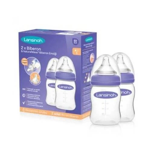 Lansinoh Natural Wave Biberon 2li Set - 160 ml ürün görseli 1