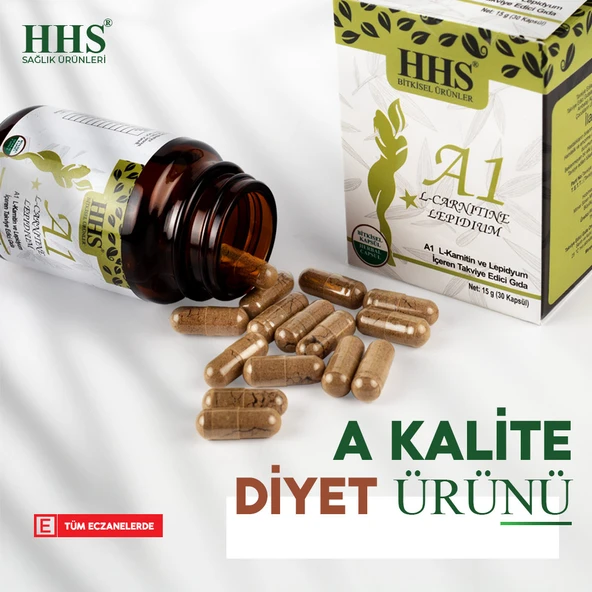 HHS A1 L-Carnitine Lepidium - Bitkisel 30 Kapsül ürün görseli 1