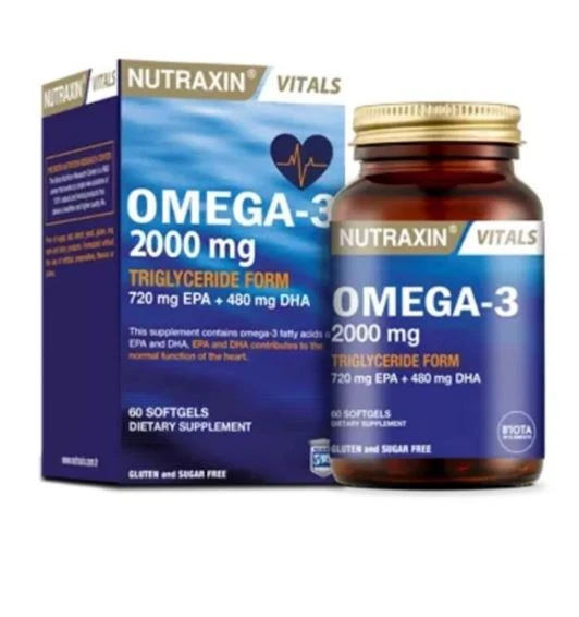 Nutraxin Omega 3 Balık Yağı 2000 mg 60 Kapsül ürün görseli 1