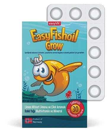 Easy Fish Oil Grow 30 Çiğnenebilir Jel Tablet ürün görseli 1