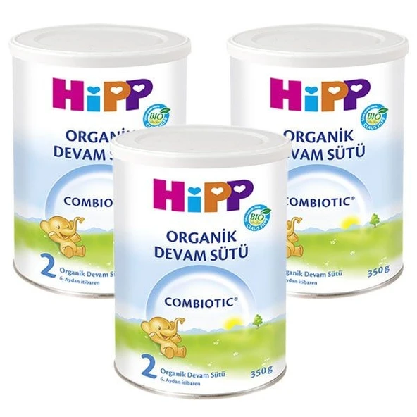 Hipp 2 Organik Combiotic Bebek Sütü 350 Gram 3 Adet ürün görseli 1