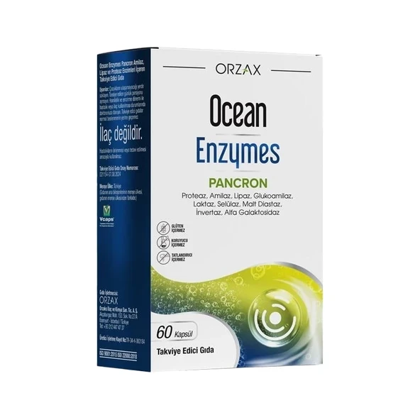 Orzax Ocean Enzymes Pancron 60 Kapsül ürün görseli 1