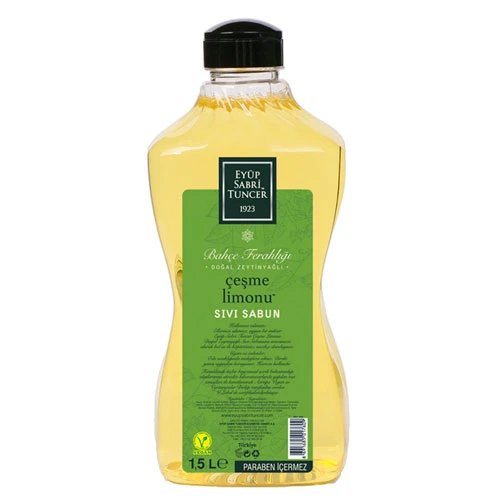 Eyüp Sabri Tuncer Doğal Zeytinyağlı Sıvı Sabun Çeşme Limonu 1,5 Litre Pet Şişe ürün görseli 1
