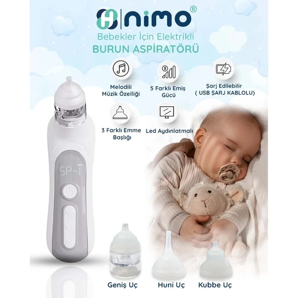 Nimo Bebekler İçin Elektrikli Burun Aspiratörü ürün görseli 1