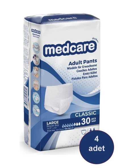 Medcare Emici Külot Large 30'lu-4'lü ürün görseli 1