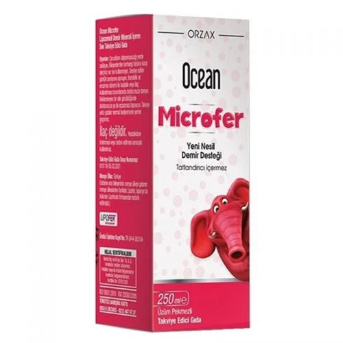 Orzax Ocean Microfer Lipozomal Demir Sıvı Takviye Edici Gıda 250 ml ürün görseli 1