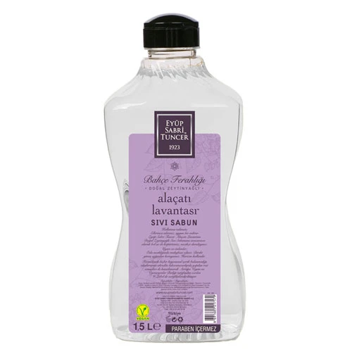 Eyüp Sabri Tuncer Doğal Zeytinyağlı Sıvı Sabun Alaçatı Lavantası 1,5 Litre Pet Şişe ürün görseli 1