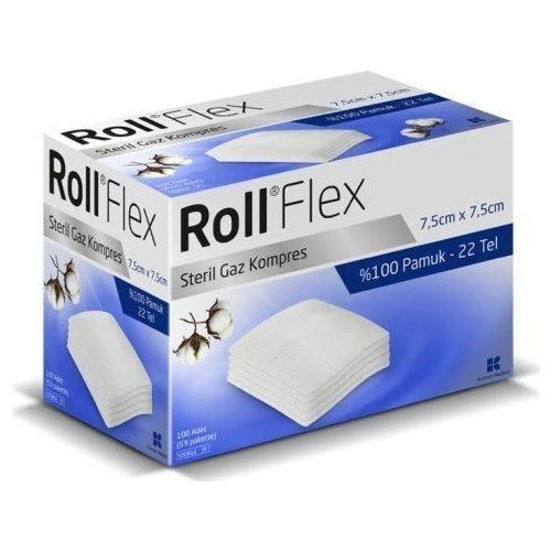 Roll Emici Gaz Kompres 7.5 cmx7.5 cm 100 Adet ürün görseli 1