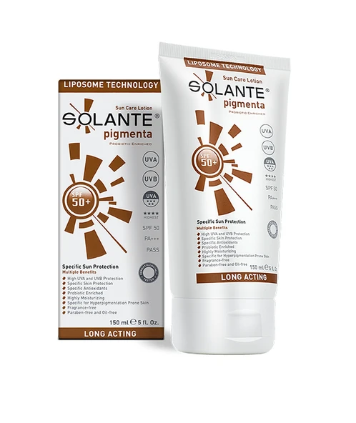 Solante Pigmenta Spf 50+ Sun Care Lotion 150 ml Koyu Renkli Lekelere Karşı ürün görseli 1