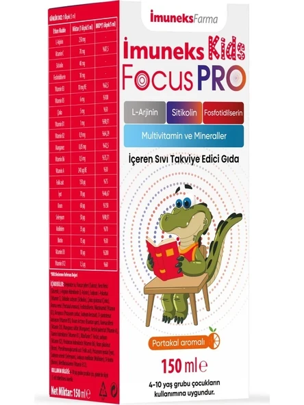 İmuneks Kids Focus Pro 150 ml ürün görseli 1