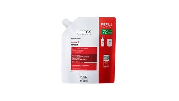 Vichy Dercos Energisant Saç Dökülmesine Karşı Şampuan Refill 400 ml ürün görseli 1