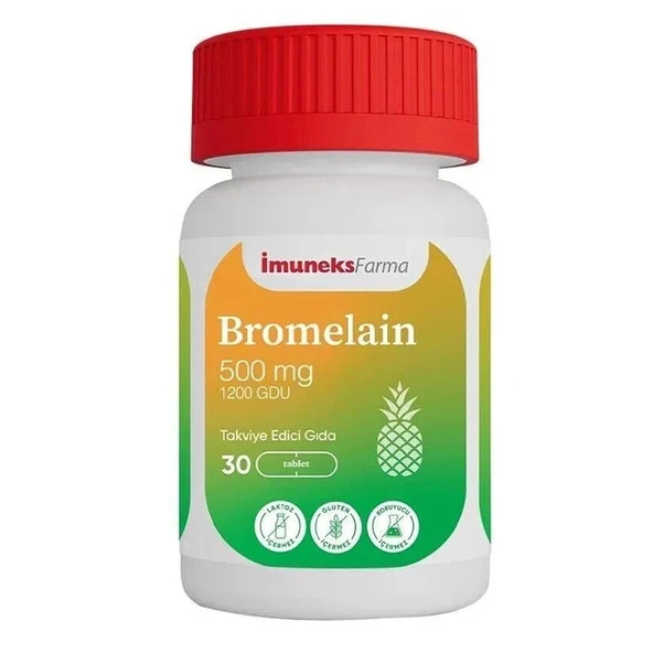 İmuneks Farma Bromelain 500 mg 30 Kapsül ürün görseli 1