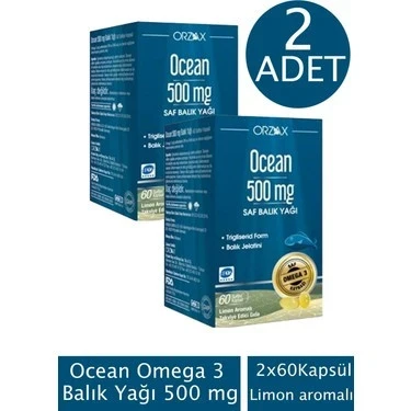 Ocean Omega 3 Balık Yağı 500 mg 60 Kapsül-2 adet ürün görseli 1