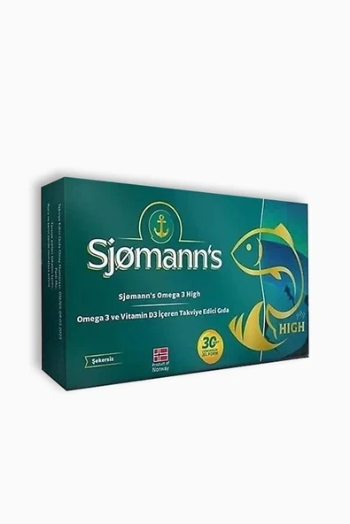 Sjomann's Omega-3 High 30 Çiğnenebilir Jel Tablet ürün görseli 1