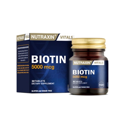 Nutraxin Biotin 5000 mcg Takviye Edici Gıda 30 Tablet ürün görseli 1