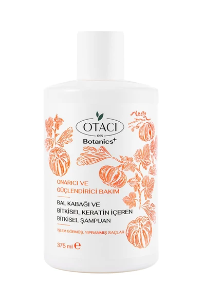 Otacı Botanics Onarıcı ve Güçlendirici Bakım Bal Kabağı ve Bitkisel Keratin İçeren Bitkisel Şampuan 375 ml ürün görseli 1