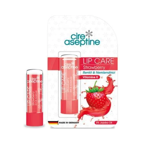 Cire Aseptine Nemlendirici Renkli Dudak Bakım Kremi Strawberry ürün görseli 1