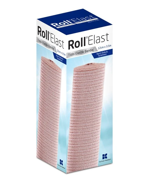 Roll Elast Tıbbi Elastik Bandaj Ten Rengi 12 CM x 3.5 M ürün görseli 1