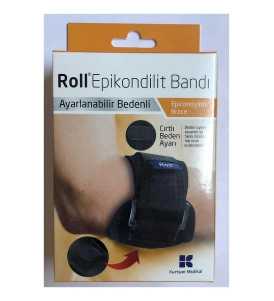 Roll Ayarlanabilir Bedenli Epikondilit Yaralanmış Tendon Bandı ürün görseli 1
