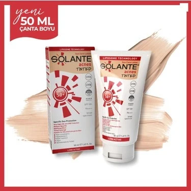Solante Acnes Tinted Losyon SPF 50+ 50 ml ürün görseli 1
