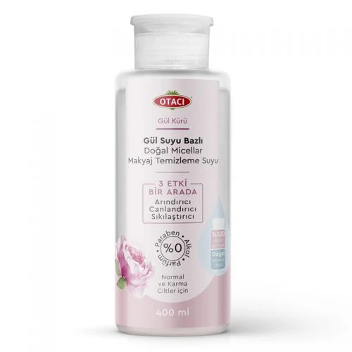 Otacı Gül Kürü Gül Suyu Bazlı Makyaj Temizleme Suyu 400 ml ürün görseli 1