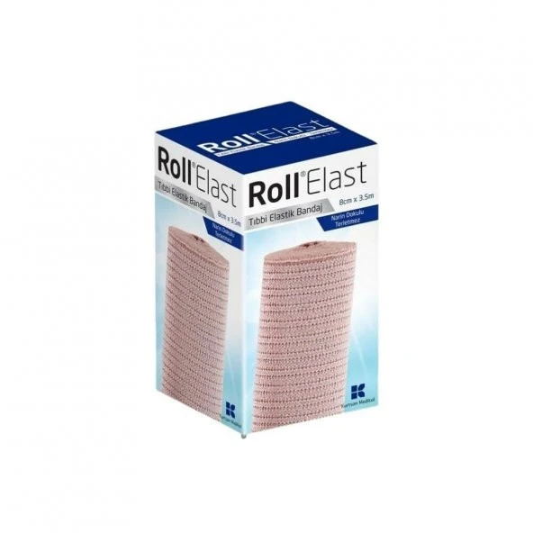 Roll Elast Tıbbi Elastik Bandaj 8cm X 3.5m ürün görseli 1