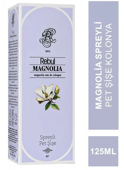 Rebul Magnolia Spreyli Pet Şişe Kolonya 125 ml ürün görseli 1