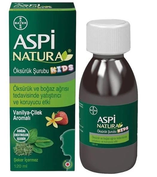 Aspinatura Kids Öksürük Şurubu Vanilya & Çilek 120 ml ürün görseli 1