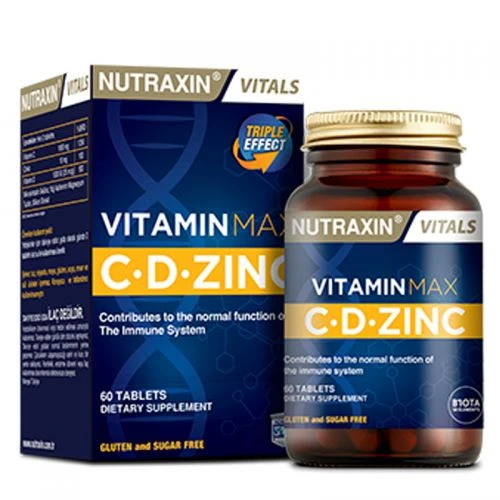 Nutraxin Vitamin Max C.D Çinko 60 Tablet ürün görseli 1