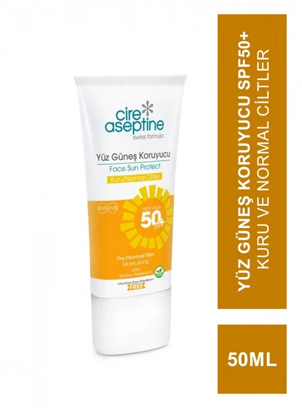 Cire Aseptine Yüz Güneş Koruyucu Spf50+ Kuru ve Normal Ciltler 50 ml ürün görseli 1