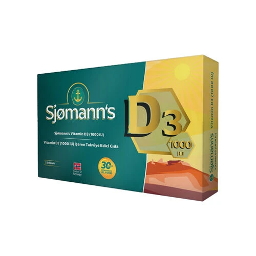 Sjomann’s Vitamin D3 1000 IU İçeren Takviye Edici Gıda 30 Adet Çiğnenebilir Jel Form ürün görseli 1