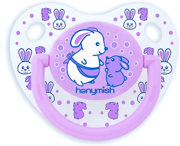 Hanymish Tiny Silikon Damaklı Emzik No:2-Mor ürün görseli 1