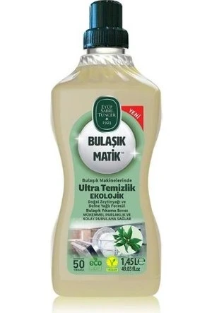 Eyüp Sabri Tuncer Bulaşık Matik Doğal Zeytinyağı ve Defne Yağlı Formül Bulaşık Yıkama Sıvısı 1,45 lt 50 Yıkama ürün görseli 1
