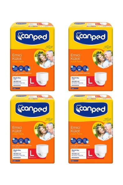 Canped Emici Külot Hasta Bezi Büyük(Large) 4X30'lu ürün görseli 1