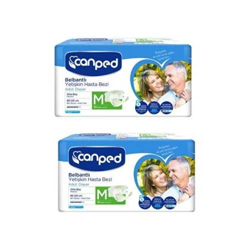 Canped Belbantlı Tekstil Yüzeyli Hasta Bezi Medium 30lu - 2 adet ürün görseli 1