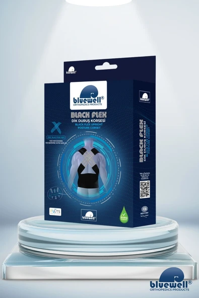 Bluewell Dik Duruş Korsesi Blackflex - Bedensiz ürün görseli 1