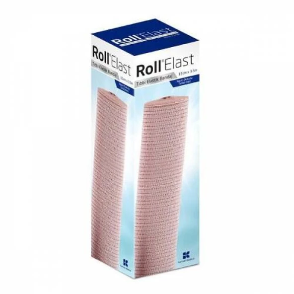 Roll Elast Tıbbi Elastik Bandaj Ten Rengi 15 CM x 3.5 M ürün görseli 1