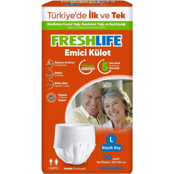 FreshLife Emici Külot Hasta Bezi Large - Büyük - L (30 Adet) ürün görseli 1