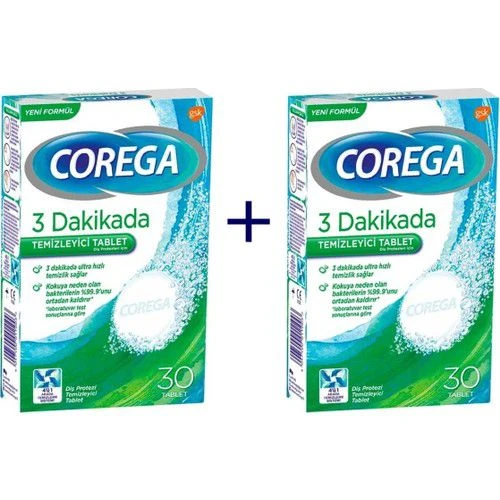 Corega Diş Protezi Temizleyici 30 Tablet 2 Adet ürün görseli 1