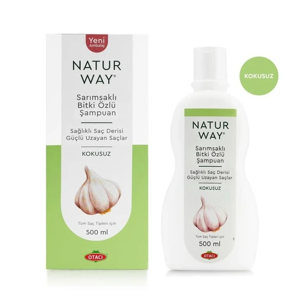 Natur Way Sarımsaklı Bitkisel Şampuan Kokusuz 500ml ürün görseli 1