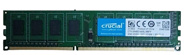 Crucıal 4Gb Ddr3 1600Mhz 1.35V Kutusuz Ürün ürün görseli 1