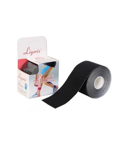 Ligorix Kinesio Tape Ağrı Bandı 5cmX5m Siyah ürün görseli 1