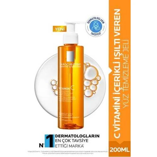 La Roche Posay C Vitamini İçerikli Işıltı Veren Yüz Temizleme Jeli 200 ml ürün görseli 1